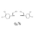 kolczyki wkrętki dopamina srebrne