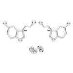kolczyki wkrętki serotonina srebrne
