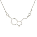 srebrny naszyjnik z łącznikiem serotonina