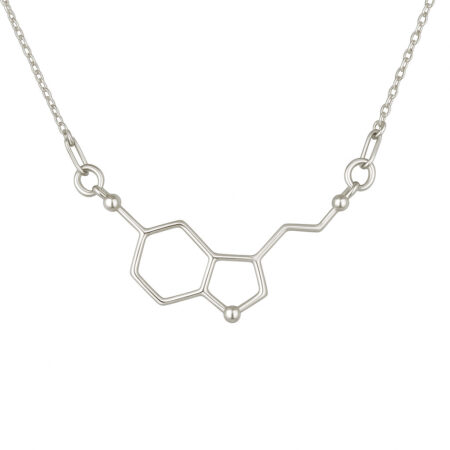 srebrny naszyjnik z łącznikiem serotonina