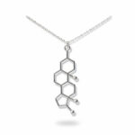 srebrny naszyjnik z zawieszką testosteron