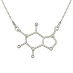 srebrny naszyjnik z łącznikiem kofeina