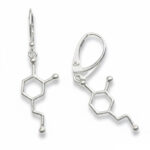 kolczyki wiszace dopamina srebrne