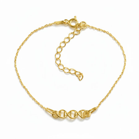 srebrna bransoletka łańcuszkowa dna pozłacana