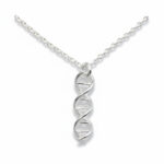 srebrny naszyjnik z zawieszką dna