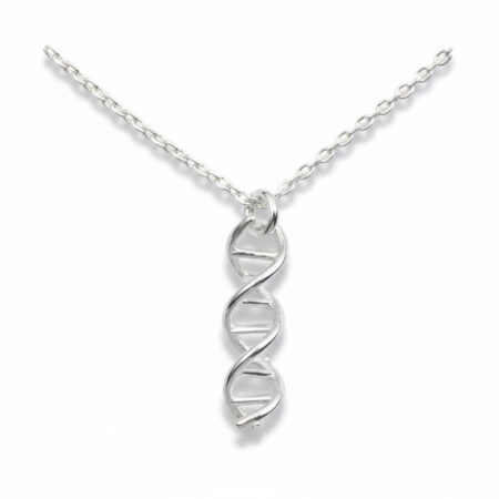 srebrny naszyjnik z zawieszką dna