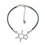 srebrna bransoletka sznurkowa kofeina