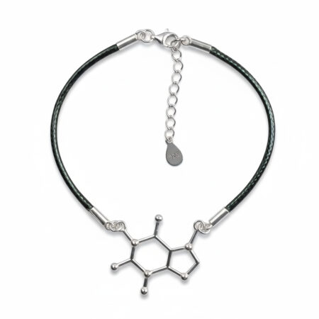 srebrna bransoletka sznurkowa kofeina