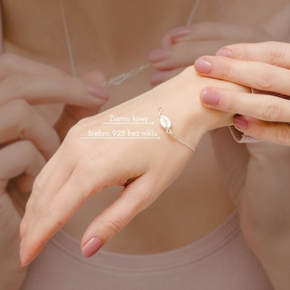 bransoletka łańcuszkowa kawa infografika