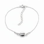 srebrna bransoletka łańcuszkowa ziarno kawy